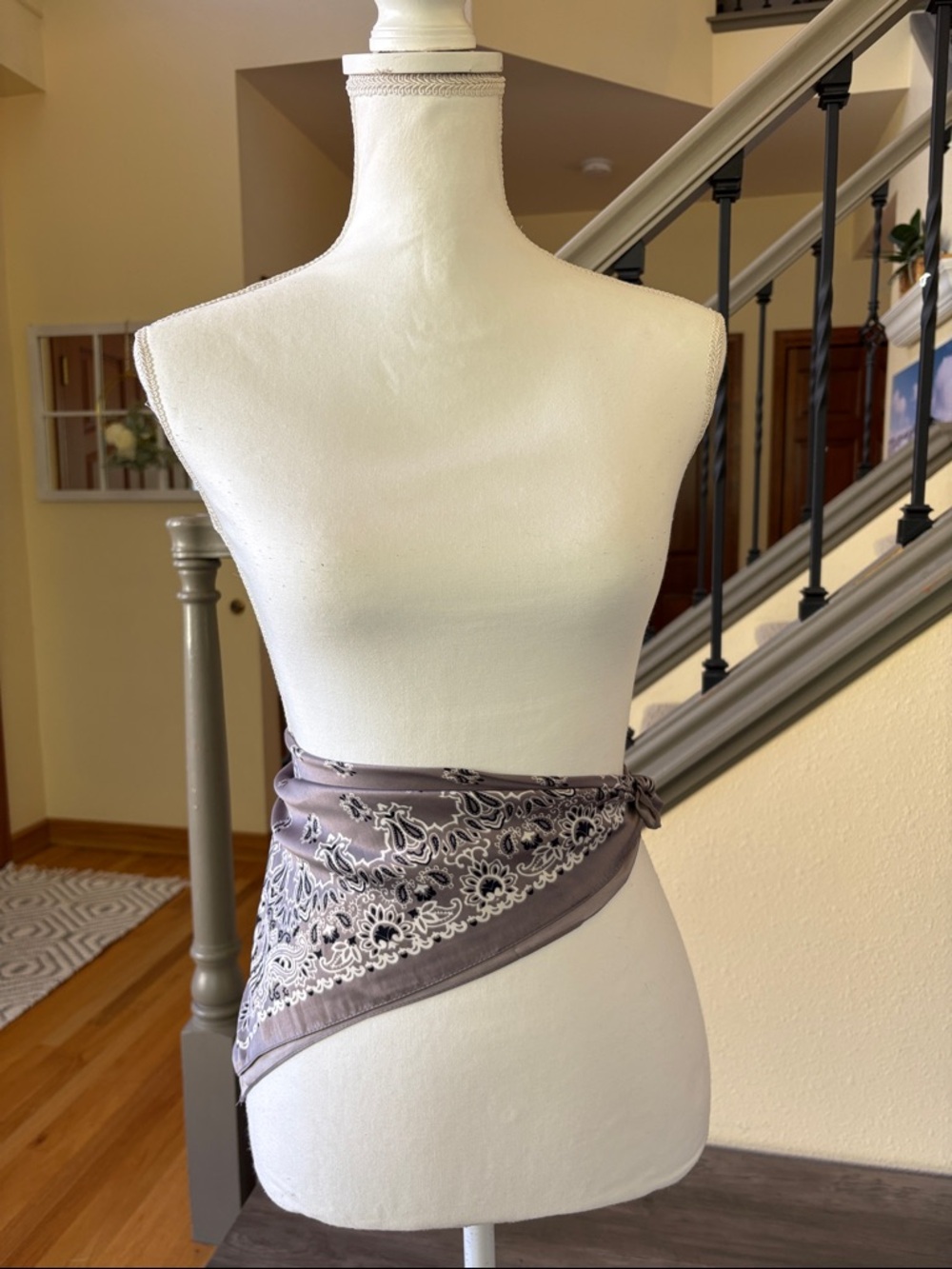 Classic Paisley Taupe Bandana